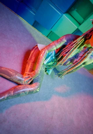 Татуированная уродка Anuskatzz мастурбирует игрушками на консольных каблуках - 4